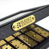 Bucher&Rossini Metal Surface Dominoes Set Double 6 for Adults and Kids - Classic 28Pieces Gold Metal Surface Domino's Game Set Idea Gift Present for Domino Players or Family Game Night view 3