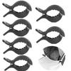 6pcs Stroller Clips Pegs to Hook Muslin and Toys Seat Cover, Blanket Clips, Car Seat Cover Clip, Plastic Universal Clip, Nursing Cover, Pram Toy Holder, Blanket Clamp.  Black) view 1