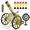 ZZPXMY Mortar Launcher Playset, Push Tyre Mortar Launcher, Soft Foam Rocket Children's Playset with 5 Safety Foam Shells for Boys and Girls (Yellow) view 1