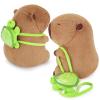 Achwishap Capybara Plush,Cute Plushies Capybara Stuffed Animal,Soft Capybaras Plush Toys,Kawaii Plushie Stuffed Toys with Turtle Backpack Plushies Gifts for Kids Adults Birthday,Brown 10 view 2