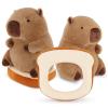 Achwishap Capybara Plush,Cute Plushies Capybara Stuffed Animal,Soft Capybara Plush Toys,Kawaii Plush Stuffed Toys with Wearable Bread Plushies Gifts for Kids Adults Birthday,Brown 12 view 2