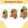 Achwishap Capybara Plush,Cute Plushies Capybara Stuffed Animal,Soft Capybara Plush Toys,Kawaii Plush Stuffed Toys with Wearable Bread Plushies Gifts for Kids Adults Birthday,Brown 12 view 3