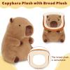 Achwishap Capybara Plush,Cute Plushies Capybara Stuffed Animal,Soft Capybara Plush Toys,Kawaii Plush Stuffed Toys with Wearable Bread Plushies Gifts for Kids Adults Birthday,Brown 12 view 4