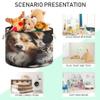 UMIRIKO Dog Cat Animal Toy Storage Bin for Kids Dog Toy Storage Basket Round Canvas Organizer Basket Toy Hamper Laundry Hamper S0402700 view 4