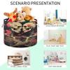 UMIRIKO Valentine's Day Skull Flowers Toy Storage Bin for Kids Dog Toy Storage Basket Round Canvas Organizer Basket Toy Hamper Laundry Hamper S0401015 view 4