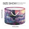 UMIRIKO Unicorn Rainbow Toy Storage Bin for Kids Dog Toy Storage Basket Round Canvas Organizer Basket Toy Hamper Laundry Hamper S0401389 view 2