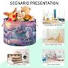 UMIRIKO Unicorn Rainbow Toy Storage Bin for Kids Dog Toy Storage Basket Round Canvas Organizer Basket Toy Hamper Laundry Hamper S0401389 view 4