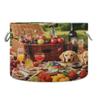 UMIRIKO Dog Animal Fruit Toy Storage Bin for Kids Dog Toy Storage Basket Round Canvas Organizer Basket Toy Hamper Laundry Hamper S0402655 view 1