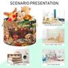 UMIRIKO Dog Animal Fruit Toy Storage Bin for Kids Dog Toy Storage Basket Round Canvas Organizer Basket Toy Hamper Laundry Hamper S0402655 view 4