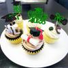 Ephlyn 24Pcs Graduation Cupcake Toppers Glitter Class of 2026 Diploma Grad Cap Cake Decorations 2026 Graduation Cupcake Picks for 2026 Theme Party Cake Decoration Supplies Green Black view 4