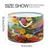 UMIRIKO Bird Garden Flowers Toy Storage Bin for Kids Dog Toy Storage Basket Round Canvas Organizer Basket Toy Hamper Laundry Hamper S0402763 view 2