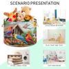 UMIRIKO Bird Garden Flowers Toy Storage Bin for Kids Dog Toy Storage Basket Round Canvas Organizer Basket Toy Hamper Laundry Hamper S0402763 view 4