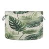UMIRIKO Green Palm Leaf Toy Storage Bin for Kids Dog Toy Storage Basket Round Canvas Organizer Basket Toy Hamper Laundry Hamper A0400204 view 1