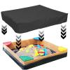 Gavigain Sandbox Cover with Drawstring,Waterproof Multifunctional Oxford Cloth Sandpit Pool Cover Square Dust Proof Anti Ultraviolet Sandpit Cover for Outdoor Garden (120X120cm) view 4