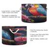 UMIRIKO Parrot Bird Flowers Toy Storage Bin for Kids Dog Toy Storage Basket Round Canvas Organizer Basket Toy Hamper Laundry Hamper S0404079 view 3