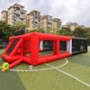 Portable Inflatable Sports Court Inflatable Soccer & Basketball & Volleyball Field 3-in-1 Multiple Sport Game with Blower for Birthday/School Playground/Family/Team Games view 1
