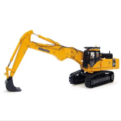 PC450LC Excavator Short Boom with Bucket Yellow 1/50 Diecast Model by Universal Hobbies UH8004
