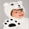 Arctic Polar Bear Costume for Toddlers - Shearling Fleece Bodysuit, Gloves, Shoe Covers, and Headpiece with Embroidery view 4