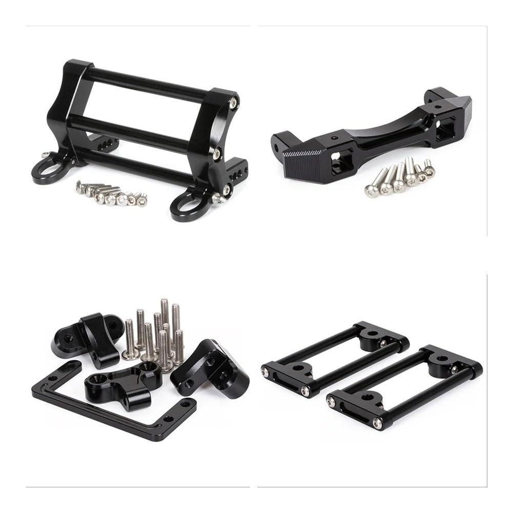 YaKaBui LCG Chassis Kit V2 Carbon Fiber Frame Rail with Gearbox for 1/10 RC Crawler SCX10 Capra TRX4 - Lower Center of Gravity DIY Parts (Color : 4 in 1 Braces B)