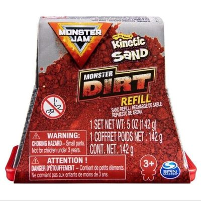 Spin Master Monster Jam - Kinetic Sand - Monster Dirt 5 oz. Refill Pack (Red)