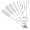10Pcs Silver Long Straw Brush, Nylon Pipe Tube Cleaner 10 Different Diameters Set, Long Straw Brush for Sippy Cup, Brush Drinking Straw Cleaning Brush,Brushes,Cleaning Tools (8 in) view 1