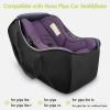 YOREPEK Infant Car Seat Travel Bag Compatible with Nuna Pipa Car Seat and Base, Fits for Doona Car Seat without Base, Padded Carseat Cover for Airplane Travel, Car Seat Bags for Air Travel, All Black view 2