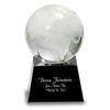 Crystal Globe with Personalized Black Crystal Base - 3" Height view 1