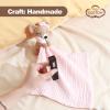 Baby Doll Blankets & Plush Teddy Bear Rattle - Perfect Newborn Girl Essential, Crochet Baby Rattles, Security Blanket, and Sleeping Toys for Babies view 4