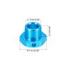 MECCANIXITY Aluminum RC Wheel Nut 17mmx4mm Hex Wheel Drive Hubs Adapter Nuts for 1/8 RC Model Car Team C Truck Off Road,4 Pack(Blue) view 2