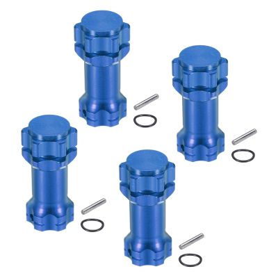 MECCANIXITY Wheel Hex Hub Adapter with Mount Cap Plug 17mm to 30mm Thicken Extension Conversion Wheel Hex Nut for 1/8 Remote Control Car Truck Tires (Blue)