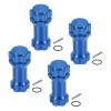 MECCANIXITY Wheel Hex Hub Adapter with Mount Cap Plug 17mm to 30mm Thicken Extension Conversion Wheel Hex Nut for 1/8 Remote Control Car Truck Tires (Blue) view 1