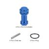 MECCANIXITY Wheel Hex Hub Adapter with Mount Cap Plug 17mm to 30mm Thicken Extension Conversion Wheel Hex Nut for 1/8 Remote Control Car Truck Tires (Blue) view 3