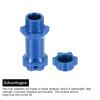 MECCANIXITY Wheel Hex Hub Adapter with Mount Cap Plug 17mm to 30mm Thicken Extension Conversion Wheel Hex Nut for 1/8 Remote Control Car Truck Tires (Blue) view 4