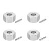 MECCANIXITY Aluminum12mm RC Wheel Nut Wheel Hex Drive with Pins Hubs Replacement Dustproof for RC Model Car 4 Pack (Silver) view 1