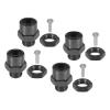 MECCANIXITY Wheel Hex Hub Adapter with M4 Threaded Axle,12mm to 17mm Thickening Extension Conversion Nuts for 1/10 Car Upgrade 1/8 Car Tires (Black) view 1