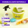 PUPU PIG Toddler Toys Cleaning Set, Kids Cleaning Toy Set, Pretend Play Home Cleaning Playset - Incl.Electric Toy Vacuum, Broom and Dustpan Set, Mop,Duster and More,Cleaning Tools Toys for Boys Girls view 4