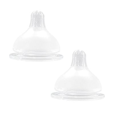 UBMOM Anti-Colic Replacement Nipple Set, 2 Counts, M Level (3~6M), for UBMOM Bottles and Sippy Cups