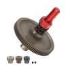 91T Slipper Gear Set Differential Upgrade Parts Metal Gear Assembly for Arrma Senton 1/10 RC Cars (Red) view 2