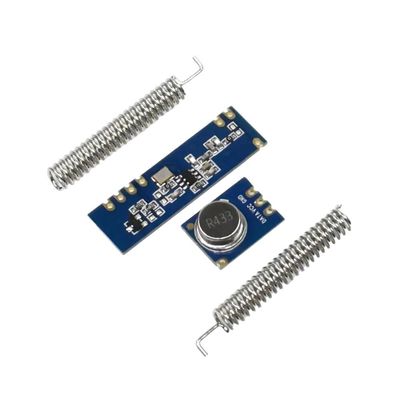 New 2024 433Mhz 100 Meters Wireless Module Kit Ask Transmitter Stx882 + Ask Receiver Srx882 + 2Pcs Copper Spring Antenna Accessories