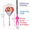 nutty toys Parachute Toys for Kids - Tangle Free Outdoor Flying Parachute Men, Top Indoor & Outside, 3 4 5 6 7 8 9 10 11 12 Year Old, Best Valentines Day Idea 2026, Unique Boy & Girl Easter Gifts view 3