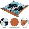 Blue Dalmatian Microfiber Leather Dice Trays Folding for RPG DND Table Games, Leather Dice Holder Storage Box Portable Folding Rolling Dice Tray, 20.5x20.5cm view 3