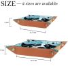 Blue Dalmatian Microfiber Leather Dice Trays Folding for RPG DND Table Games, Leather Dice Holder Storage Box Portable Folding Rolling Dice Tray, 20.5x20.5cm view 4