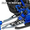 RCMYou Suspension A Arms Front Upper & Front Lower Upgrades Part for 1/8 Kraton/Outcast 6S BLX,Talion/Notorious 6S BLX,Aluminum Suspension A-Arm w/Pivot Balls Hops up,Titanium view 3