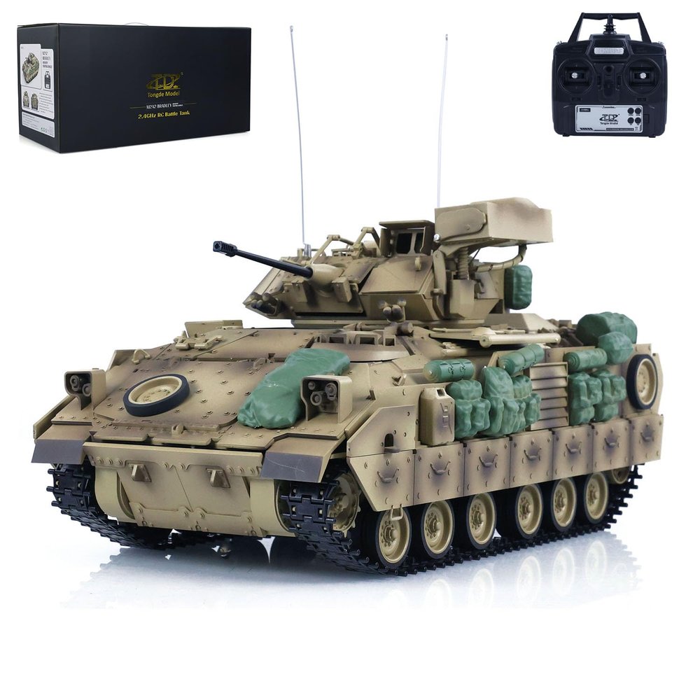 TOUCAN RC HOBBY Tongde 1/16 RC Tank M2A2 Bradley Infrared Barrel Recoil Electric Toy Model No BB