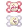 MAM Pacifiers Breastfed Baby Bundle: Night Glow 2 Pack and 2 Pack Original Matte for Boys and Girls 0-6 Months view 2