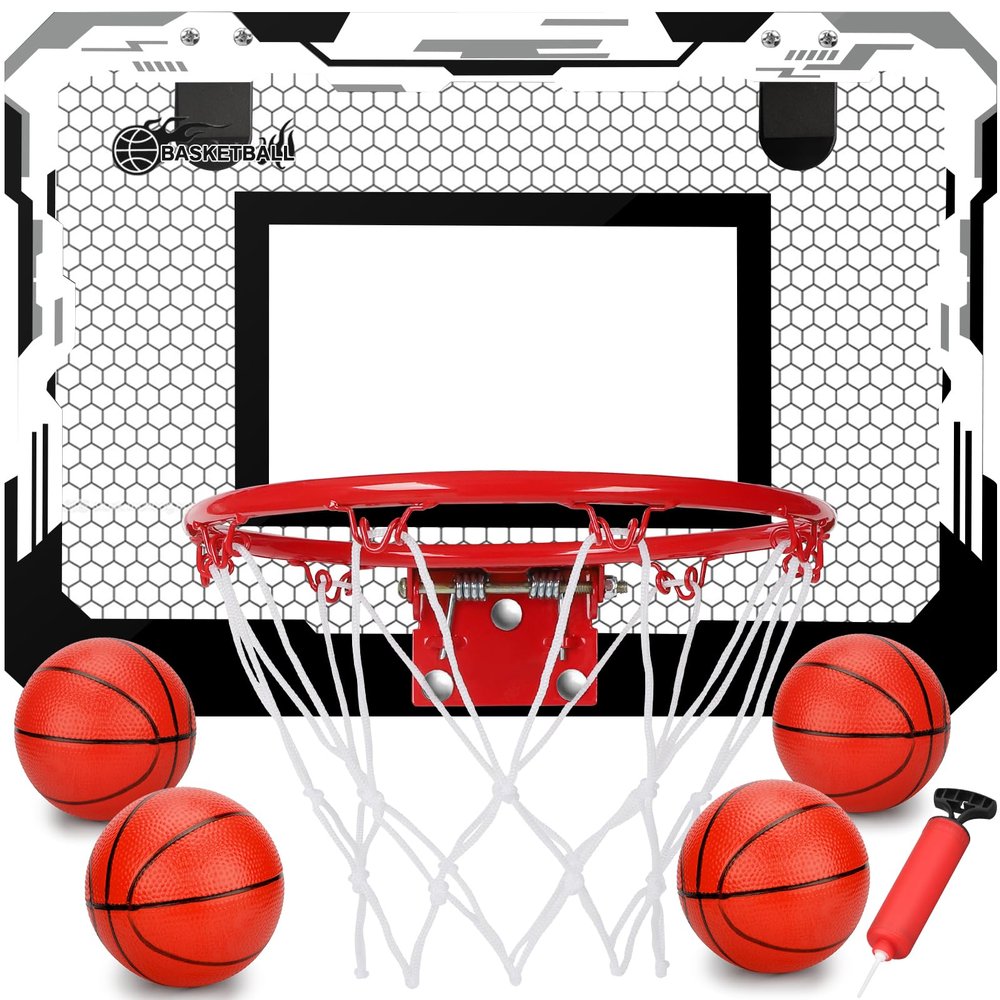 Umnodobn 6 Basketballs + Basletba Hoops Bundle Set