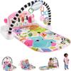 Fisher-Price Baby Activity Mat Glow and Grow Kick & Play Piano Gym with Portable Musical Toy, Floor Seat with Toys & Machine Washable Seat Pad view 2