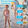 Biggun 2 Pack Shark Tooth Sifter with Seashell Bags, 21.8in~34in Adjustable Sand Sifter & Beach Shovel, Beach Sand Toys for Kids Adults Picking Up Shells Girls Boys Gifts view 4
