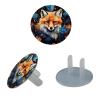 Child Proof Outlet Covers (12 Pack) Baby Safety Plug Covers Electrical Power Outlets Safety Caps Flowers Fox Wall Socket Protector view 2