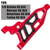 hopsupRC RC Carbon Fibre Front Lower Swing Arm Upgrades Part for 1/8 Kraton 6S BLX,Outcast 6S BLX,Notorious 6S BLX,Talion 6S BLX,Front Suspension Arms with Pivot Balls Hops up,Red(2PCS) view 2